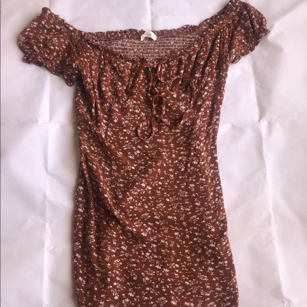 Burgundy Floral Dress worn once size S
